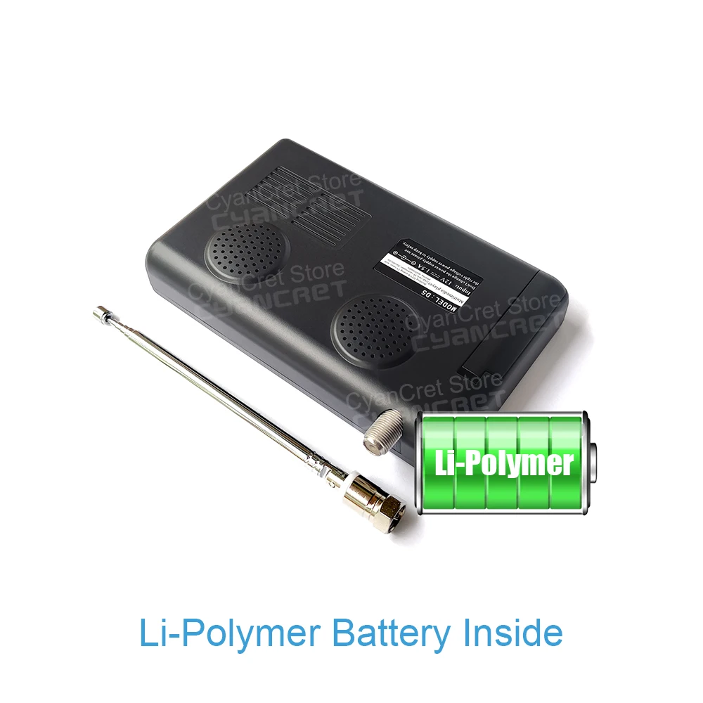 Bolso tv d5 5 Polegada DVB-T2 atsc ISDB-T tdt digital e ana. - Image 4