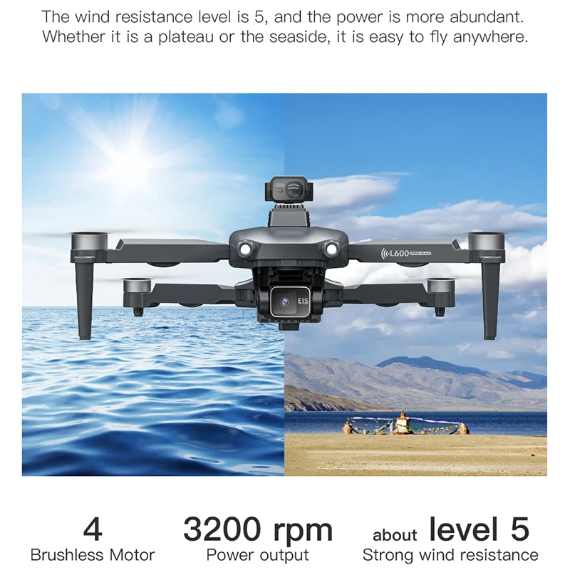 2024 novo l600 pro max gps drone 5km 4k profissional hd câm. - Image 2