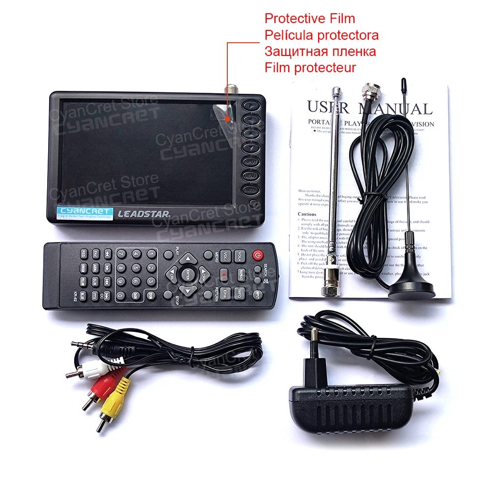 Bolso tv d5 5 Polegada DVB-T2 atsc ISDB-T tdt digital e ana. - Image 6